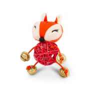 Picture of TOY CAT SILVER PAW ECO RATTAN BALL & BELLS - Fox