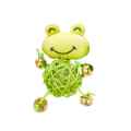 Picture of TOY CAT SILVER PAW ECO RATTAN BALL & BELLS - Frog