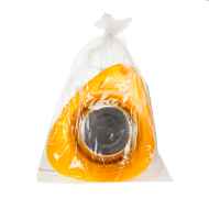 Picture of BOWL PAWISE STAINLESS STEEL W/ PLASTIC STAND Orange - 350mL