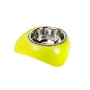 Picture of BOWL PAWISE STAINLESS STEEL W/ PLASTIC STAND Yellow - 750mL