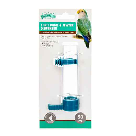 Picture of PAWISE BIRD FOUNTAIN AND FEEDER - 50mL