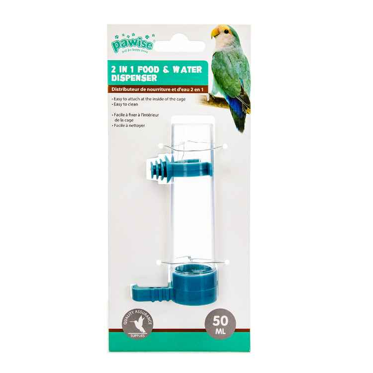 Picture of PAWISE BIRD FOUNTAIN AND FEEDER - 50mL