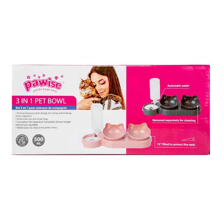 Picture of BOWL PAWISE 3 IN 1 Assorted - 500mL