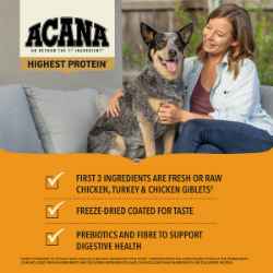 Picture of ACANA Highest Protein Wild Prairie Recipe Dry Dog Food - 11.4kg/25lb