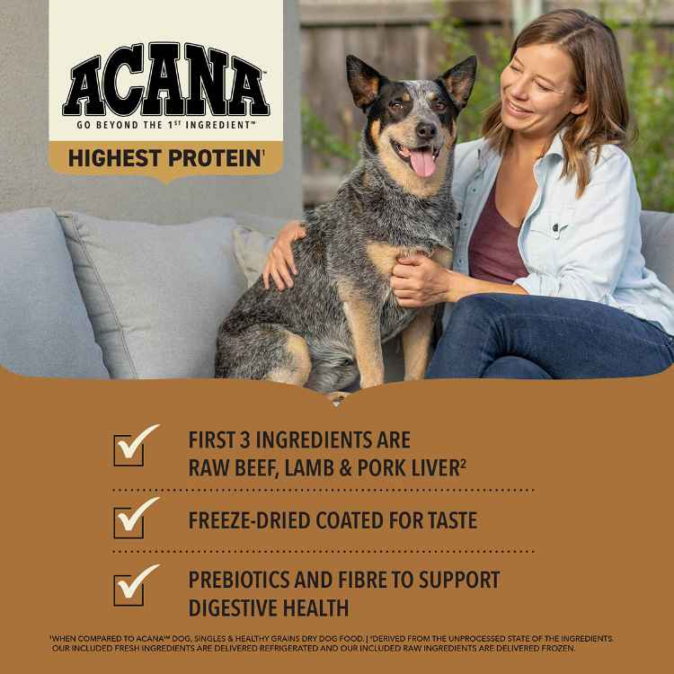 Picture of CANINE ACANA HIGHEST PROTEIN Ranchlands Recipe - 11.4kg/25lb