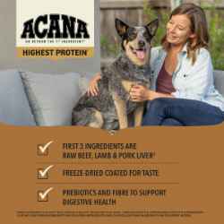 Picture of ACANA Highest Protein Ranchlands Recipe Dry Dog Food - 6kg/13.2lb