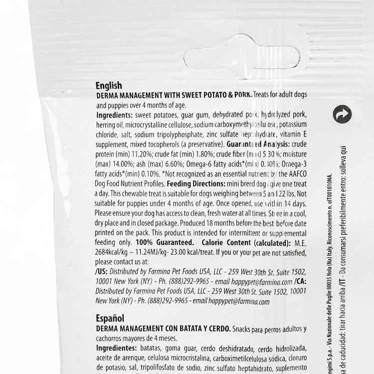 Picture of TREAT CANINE VETLIFE Derma Management + Dental Sweet Potato & Pork Mini - 60g