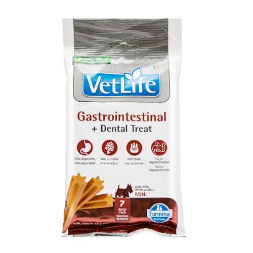 Picture of TREAT CANINE VETLIFE Gastrointestinal + Dental Mini - 60g(short dated)