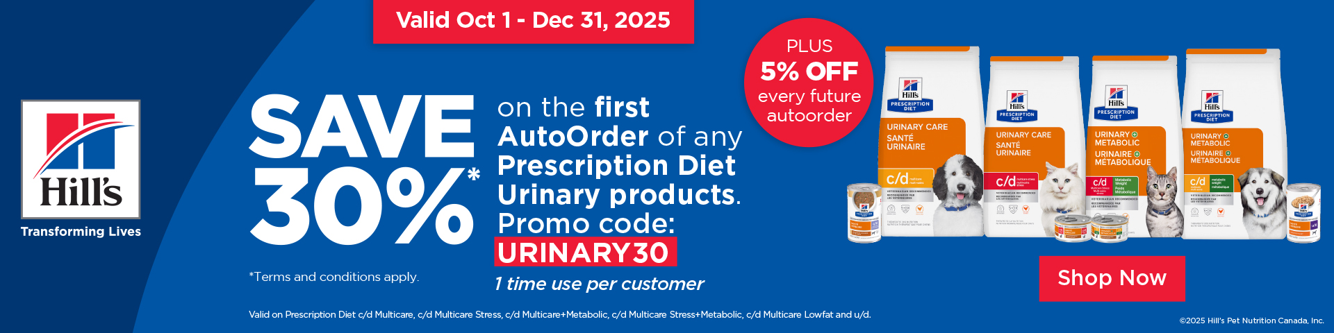 Picture for category HILLS: Save 30% on your First Auto-Order of C/D Urinary Food Picture for category HILLS: Save 30% on your First Auto-Order of C/D Urinary Food