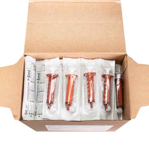 Picture of SOL-M ORAL DISPENSING SYRINGE AMBER w/ CAP 5ml - 100s