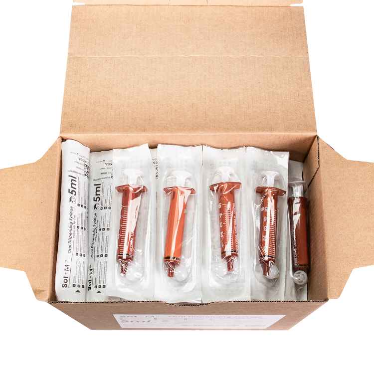 Picture of SOL-M ORAL DISPENSING SYRINGE AMBER w/ CAP 5ml - 100s