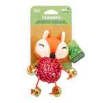 Picture of TOY CAT SILVER PAW ECO RATTAN BALL & BELLS - Fox