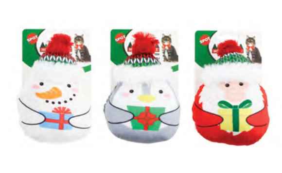 Picture of XMAS HOLIDAY FELINE SPOT Cat Catnip Toy Assorted - 4in 