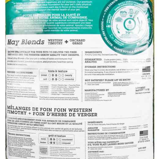 Picture of OXBOW HAY BLENDS WESTERN TIMOTHY+ ORCHARD GRASS- 90oz/2.55kg