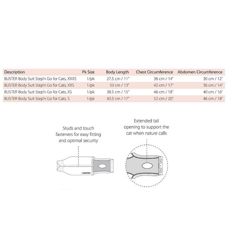Picture of BUSTER FELINE BODY SUIT Step'n Go (273948)- X Small
