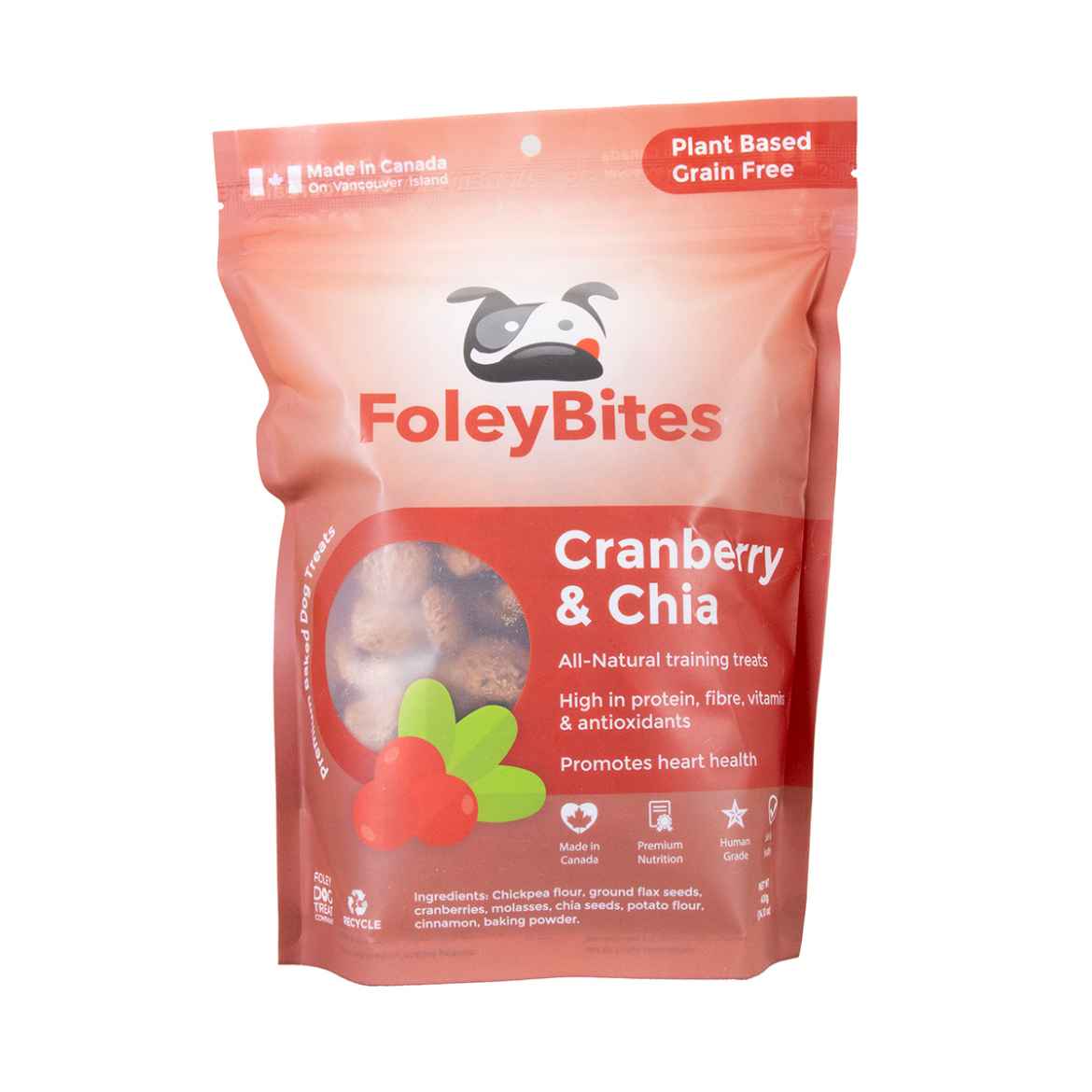 Picture of TREAT CANINE FOLEYBITES Cranberry & Chia - 14.10oz / 400g