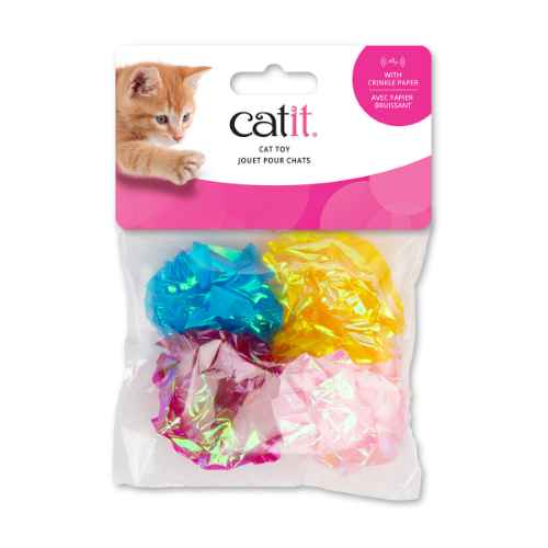 Picture of TOY CAT CATIT CRINKLE PAPER BALLS - 4/pk