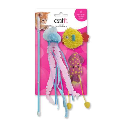 Picture of TOY CAT CATIT TEASER SEA ANIMAL SET - 3/pk