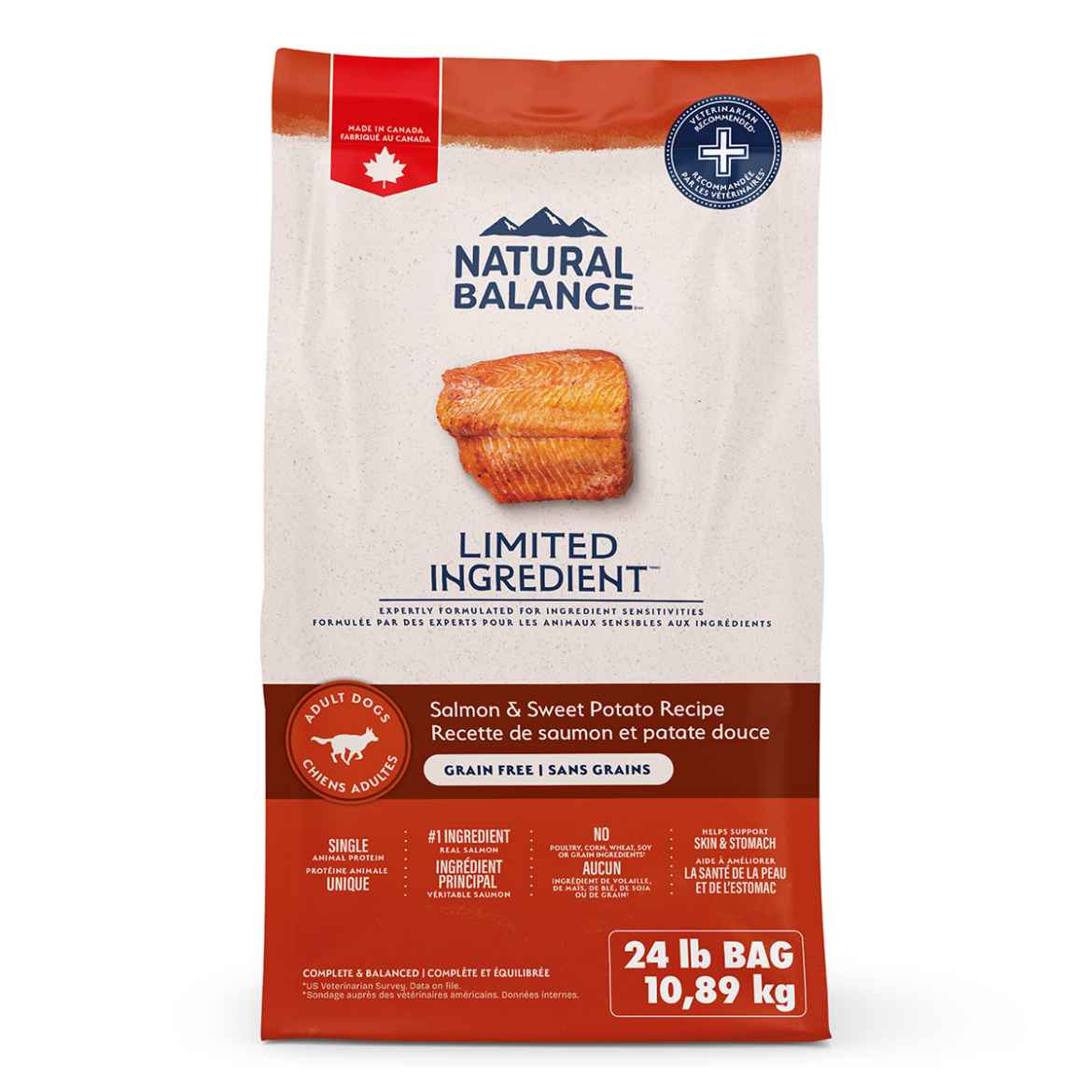 Picture of CANINE NATURAL BALANCE LID GF Salmon and Sweet Potato Recipe - 10.9kg/24lbs