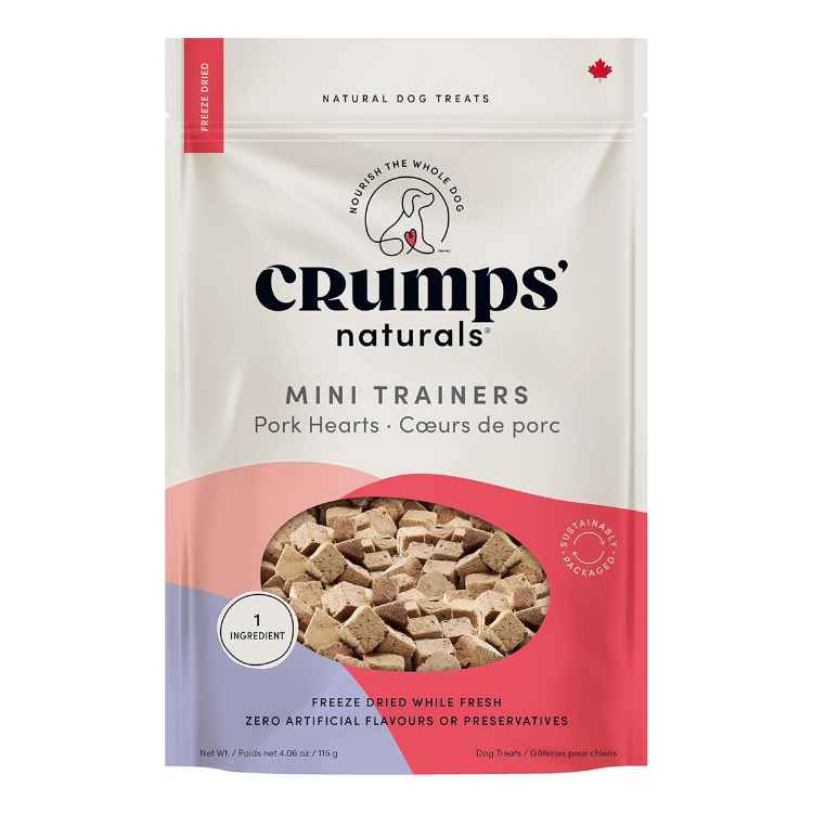 Picture of CRUMPS NATURALS DOG MINI TRAINERS FREEZE DRIED PORK HEARTS - 115g