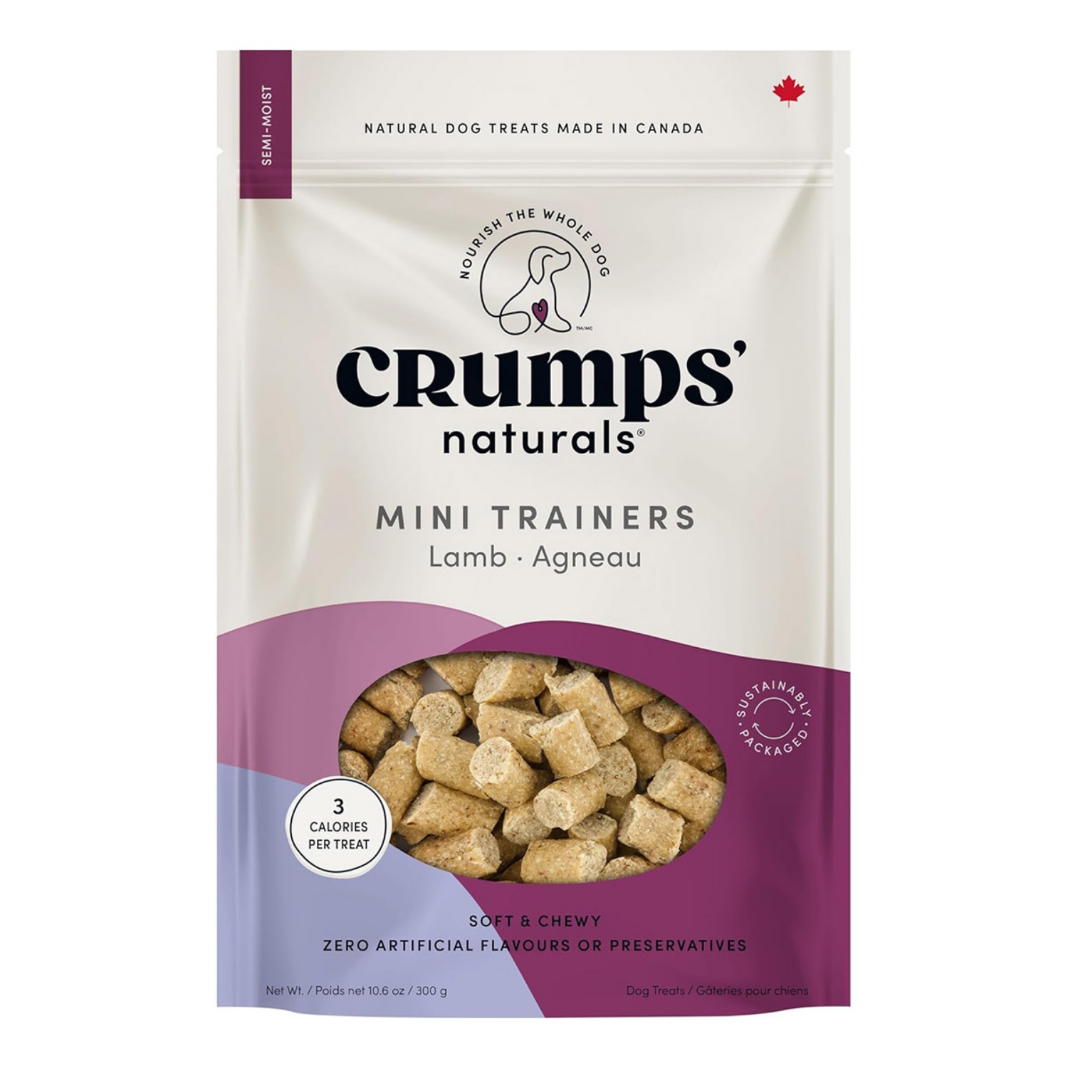 Picture of CRUMPS NATURALS DOG MINI TRAINERS SEMI MOIST LAMB - 10.6oz / 300g