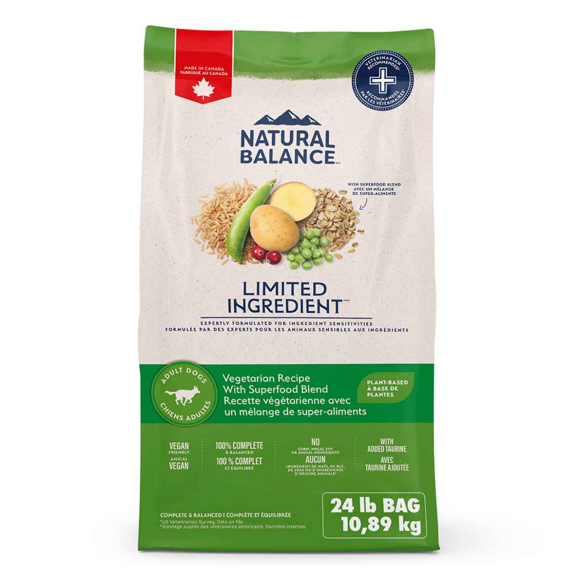 Picture of CANINE NATURAL BALANCE Vegetarian Formula Dry - 10.9 kg/24lbs