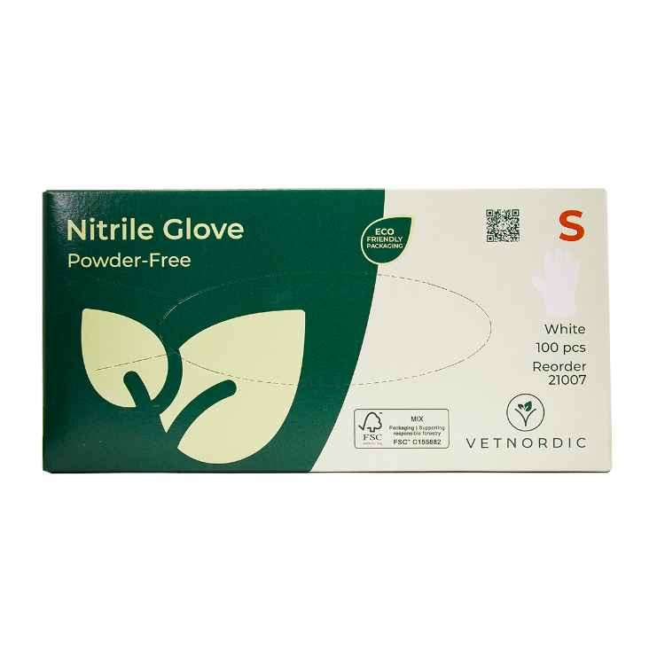 Picture of GLOVES EXAM NITRILE- POWDER FREE - ULTRA GRIP White Small - 100s