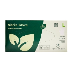 Picture of GLOVES EXAM NITRILE- POWDER FREE - ULTRA GRIP White Large - 100s