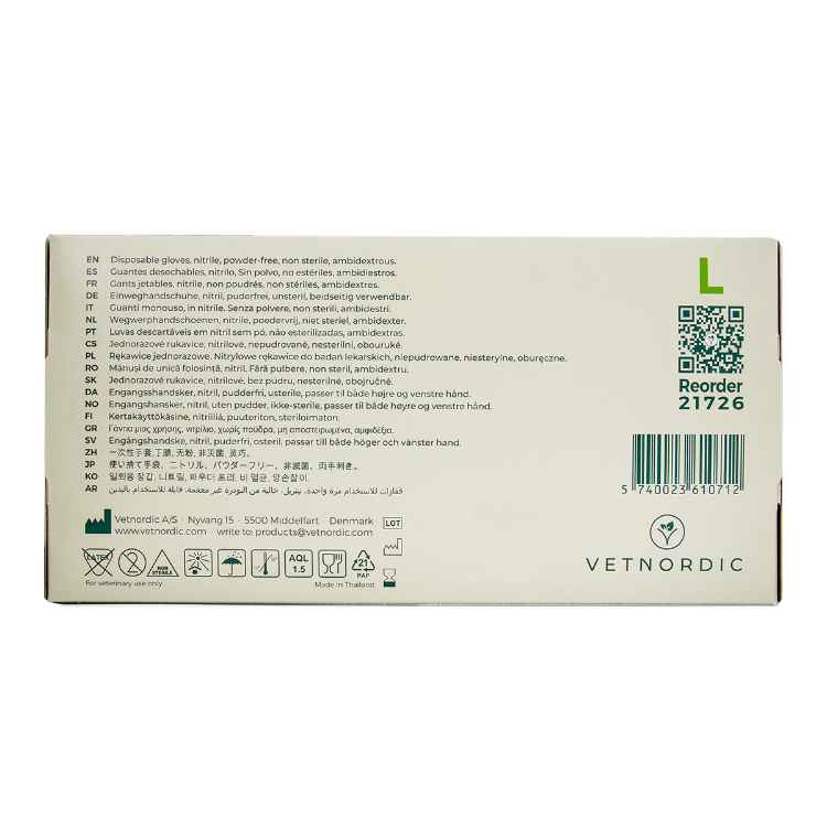 Picture of GLOVES EXAM NITRILE- POWDER FREE Pink LARGE - 100s