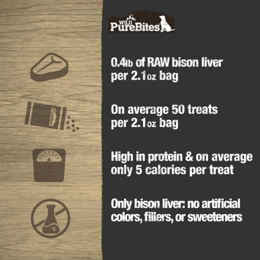 Picture of TREAT WILD PUREBITES CANINE BISON LIVER - 2.1oz/60g