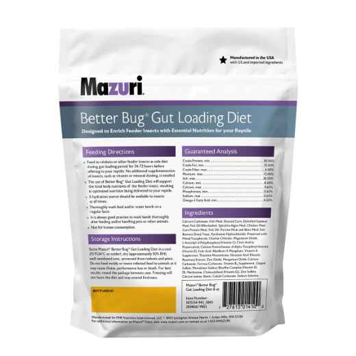 Picture of MAZURI BETTER BUG GUT LOADING DIET  - 8oz/226g