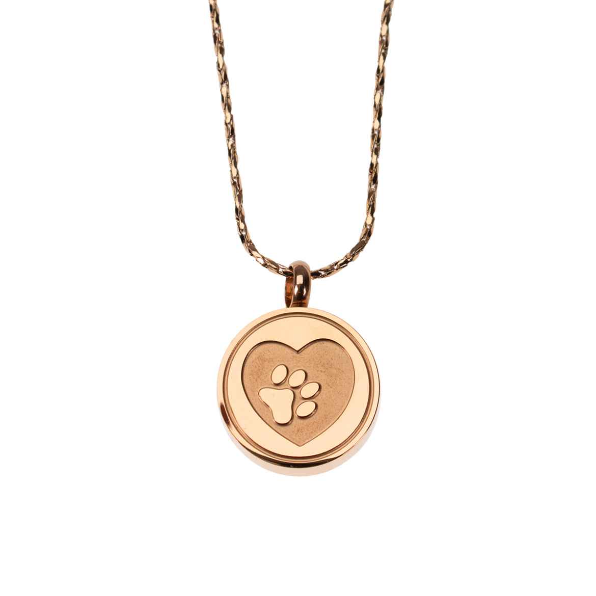 Picture of CREMATION JEWELRY PAWS on YOUR HEART PENDANT - Rose Gold