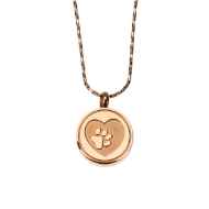 Picture of CREMATION JEWELRY PAWS on YOUR HEART PENDANT - Rose Gold