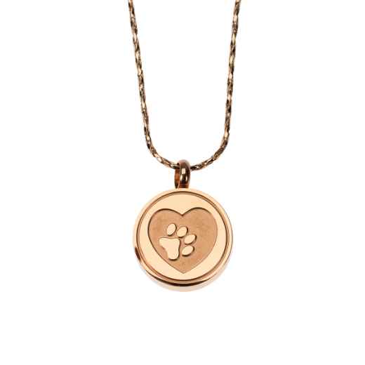 Picture of CREMATION JEWELRY PAWS on YOUR HEART PENDANT - Rose Gold