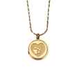 Picture of CREMATION JEWELRY PAWS on YOUR HEART PENDANT - Yellow Gold