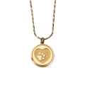Picture of CREMATION JEWELRY PAWS on YOUR HEART PENDANT - Yellow Gold