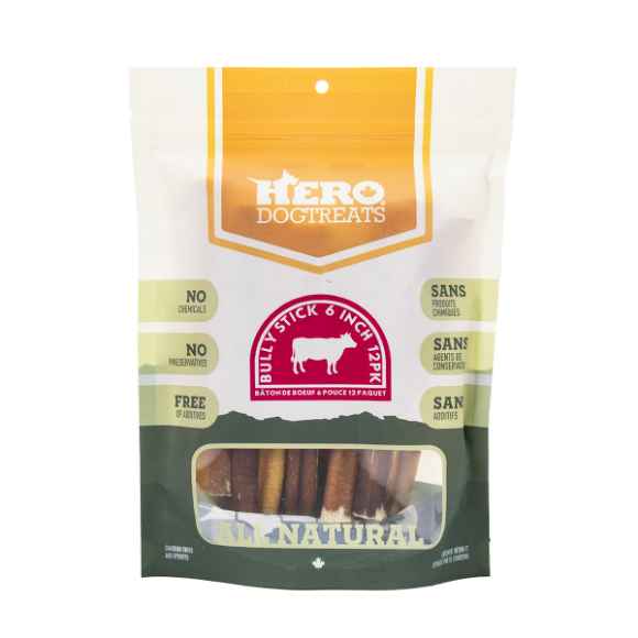 Picture of TREAT CANINE HERO Bully Stick 6inch - 12/pk