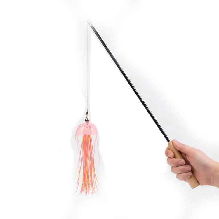 Picture of TOY CAT SILVER PAW JELLYFISH WAND with JELLYFISH