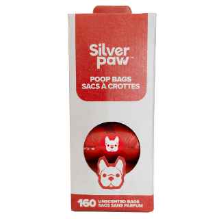 Picture of PET WASTE BAG SILVER PAW HQ LEAK PROOF RED - 9in x 13in 160 / box