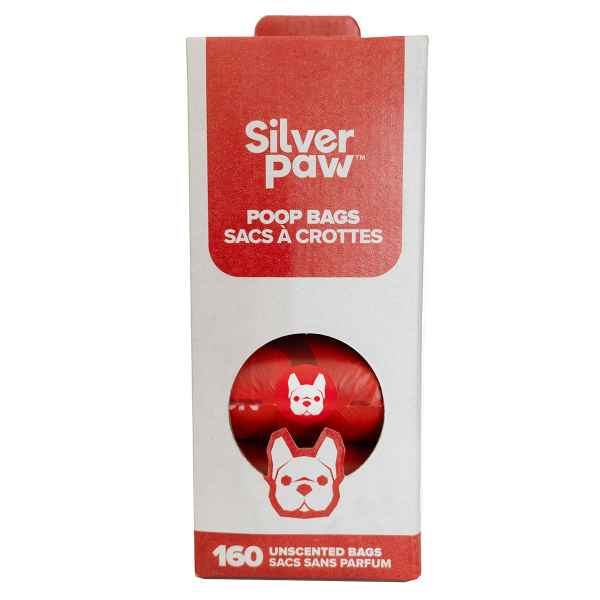 Picture of PET WASTE BAG SILVER PAW HQ LEAK PROOF RED - 9in x 13in 160 / box