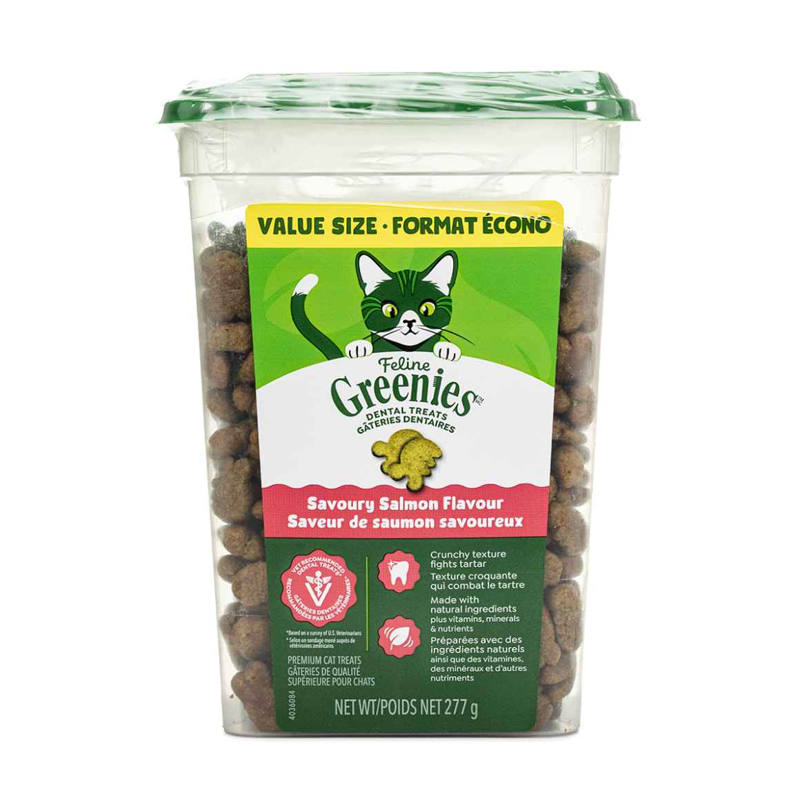 Picture of GREENIE FELINE DENTAL TREAT Savory Salmon - 9.75oz/277g tub(tpu)
