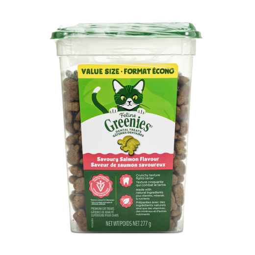 Picture of GREENIE FELINE DENTAL TREAT Savory Salmon - 9.75oz/277g tub(tpu)