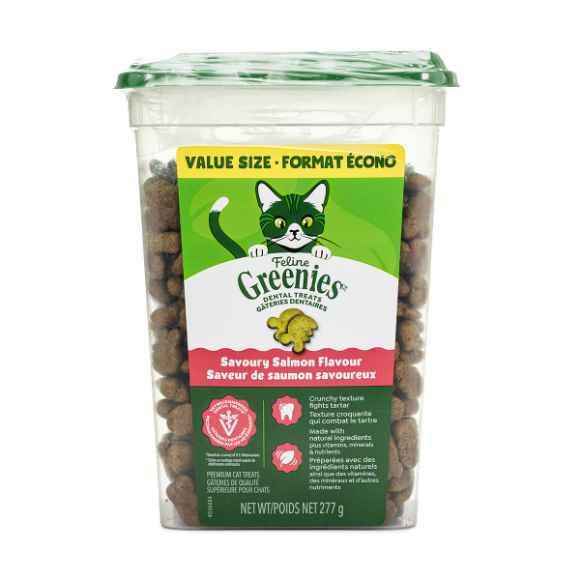 Picture of GREENIE FELINE DENTAL TREAT Savory Salmon - 9.75oz/277g tub