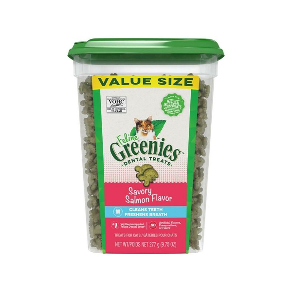 Picture of GREENIE FELINE DENTAL TREAT Savory Salmon - 9.75oz/277g tub