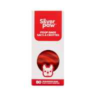 Picture of PET WASTE BAG SILVER PAW HQ LEAK PROOF RED - 9in x 13in 80 / box
