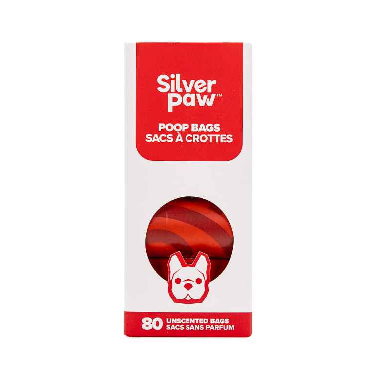 Picture of PET WASTE BAG SILVER PAW HQ LEAK PROOF RED - 9in x 13in 80/box