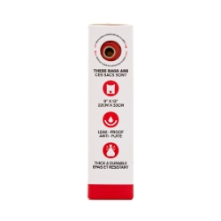 Picture of PET WASTE BAG SILVER PAW HQ LEAK PROOF RED - 9in x 13in 80 / box