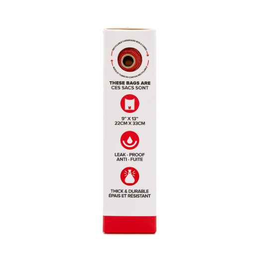 Picture of PET WASTE BAG SILVER PAW HQ LEAK PROOF RED - 9in x 13in 80/box