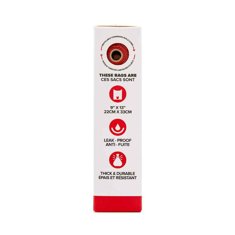 Picture of PET WASTE BAG SILVER PAW HQ LEAK PROOF RED - 9in x 13in 80/box