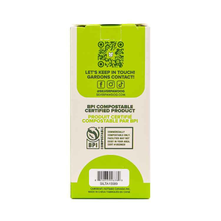 Picture of PET WASTE BAG SILVER PAW COMPOST LEAK PROOF - 9in x 13in 60/box